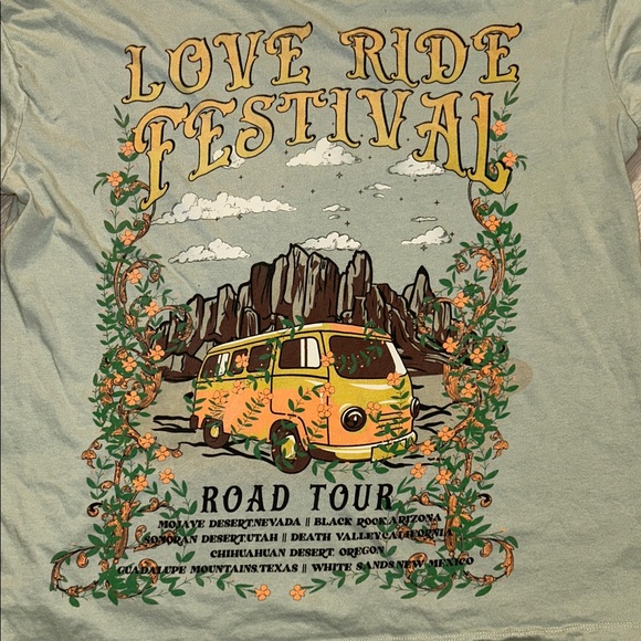 Electric Pink Love Ride Festival Graphic Tee - Picture 5 of 5